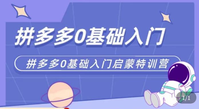 六一电商·拼多多运营0-1实操特训营，拼多多从基础到进阶的可实操玩法-青风社项目库