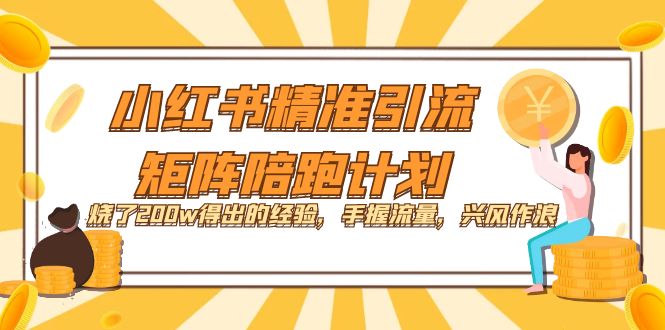 小红书精准引流·矩阵陪跑计划：烧了200w得出的经验，手握流量，兴风作浪！-青风社项目库