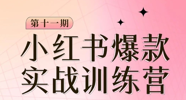 小红书博主爆款训练营第11期，手把手教你从0-1做小红书，从定位到起号到变现-青风社项目库