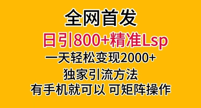 全网首发！日引800+精准老色批，一天变现2000+，独家引流方法，可矩阵操作【揭秘】-青风社项目库