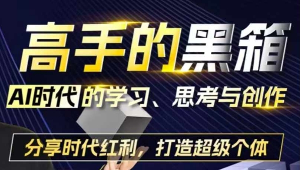 高手的黑箱：AI时代学习、思考与创作-分红时代红利，打造超级个体-青风社项目库