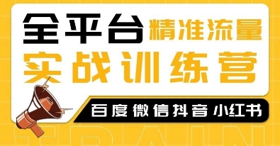 全平台精准流量实战训练营，百度微信抖音小红书SEO引流教程-青风社项目库