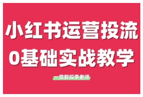 小红书运营投流，小红书广告投放从0到1的实战课，学完即可开始投放-青风社项目库