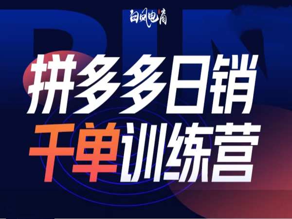 拼多多日销千单训练营第32期，2025开年变化和最新玩法-青风社项目库